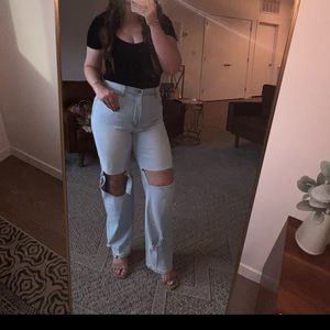 High waisted baggy jeans size 30